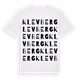 White t-shirt med Klevberg ordlek t-shirt