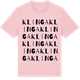 Pink Cotton t-shirt med Klinga ordlek t-shirt