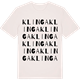 Vintage White t-shirt med Klinga ordlek t-shirt