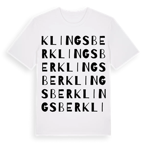 Klingsber ordlek t-shirt – ekologisk bomull t-shirt från Pinshirt