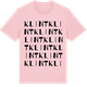 Pink Cotton t-shirt med Klint ordlek t-shirt