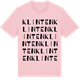 Pink Cotton t-shirt med Klinten ordlek t-shirt