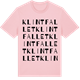 Pink Cotton t-shirt med Klintfallet ordlek t-shirt