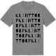 Mid Heather Gray t-shirt med Klinttorp ordlek t-shirt