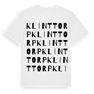 Klinttorp ordlek t-shirt – ekologisk bomull t-shirt från Pinshirt