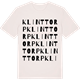 Vintage White t-shirt med Klinttorp ordlek t-shirt