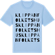 Blue Soul t-shirt med Klippan Folkets hus ordlek t-shirt