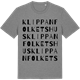 Mid Heather Gray t-shirt med Klippan Folkets hus ordlek t-shirt