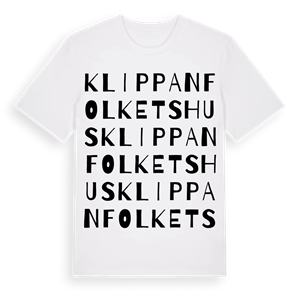 Klippan Folkets hus ordlek t-shirt – ekologisk bomull t-shirt från Pinshirt