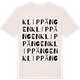 Vintage White t-shirt med Klippängen ordlek t-shirt