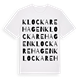 White t-shirt med Klockarehagen ordlek t-shirt