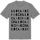 Mid Heather Gray t-shirt med Klockarehagen ordlek t-shirt