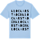 Blue Soul t-shirt med Klockarstaden ordlek t-shirt