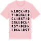 Pink Cotton t-shirt med Klockarstaden ordlek t-shirt