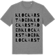Mid Heather Gray t-shirt med Klockarstaden ordlek t-shirt