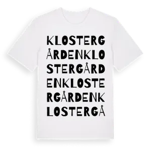 Klostergården ordlek t-shirt – ekologisk bomull t-shirt från Pinshirt