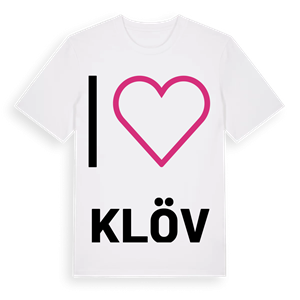 Jag älskar Klöv t-shirt stort tryck – ekologisk bomull t-shirt från Pinshirt