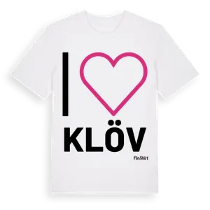 Jag älskar Klöv t-shirt stort tryck – ekologisk bomull t-shirt från Pinshirt