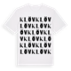 White t-shirt med Klöv ordlek t-shirt