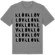 Mid Heather Gray t-shirt med Klöv ordlek t-shirt