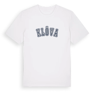Klöva college t-shirt – ekologisk bomull t-shirt från Pinshirt