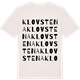 Vintage White t-shirt med Klovstena ordlek t-shirt