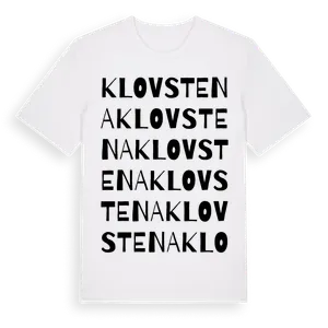 Klovstena ordlek t-shirt – ekologisk bomull t-shirt från Pinshirt
