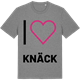 Mid Heather Gray t-shirt med Jag älskar Knäck t-shirt stort tryck