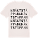 Vintage White t-shirt med Knäktstäppan ordlek t-shirt