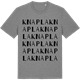 Mid Heather Gray t-shirt med Knapla ordlek t-shirt