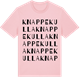 Pink Cotton t-shirt med Knappekulla ordlek t-shirt