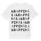 White t-shirt med Knappemåla ordlek t-shirt