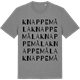 Mid Heather Gray t-shirt med Knappemåla ordlek t-shirt