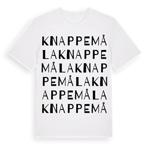 Knappemåla ordlek t-shirt – ekologisk bomull t-shirt från Pinshirt