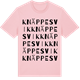 Pink Cotton t-shirt med Knäppesvik ordlek t-shirt