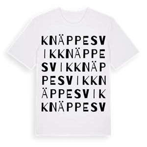 Knäppesvik ordlek t-shirt – ekologisk bomull t-shirt från PinShirt