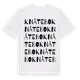 White t-shirt med Knåtebo ordlek t-shirt