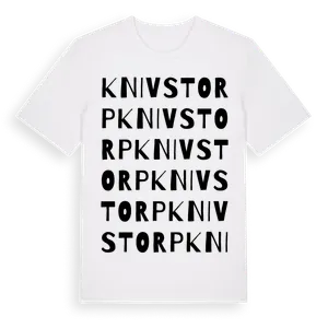 Knivstorp ordlek t-shirt – ekologisk bomull t-shirt från Pinshirt