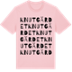 Pink Cotton t-shirt med Knutgärdet ordlek t-shirt