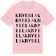 Pink Cotton t-shirt med Knybbla ordlek t-shirt