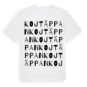 Kojtäppan ordlek t-shirt – ekologisk bomull t-shirt från Pinshirt