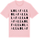 Pink Cotton t-shirt med Kolafall ordlek t-shirt