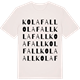 Vintage White t-shirt med Kolafall ordlek t-shirt