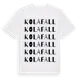 White t-shirt med Kolafall ordlek t-shirt