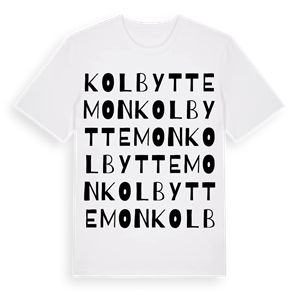 Kolbyttemon ordlek t-shirt – ekologisk bomull t-shirt från Pinshirt