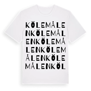 Kölemålen ordlek t-shirt – ekologisk bomull t-shirt från Pinshirt