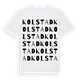 White t-shirt med Kolstad ordlek t-shirt