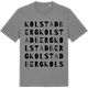 Mid Heather Gray t-shirt med Kolstadberg ordlek t-shirt