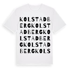 Kolstadberg ordlek t-shirt – ekologisk bomull t-shirt från Pinshirt