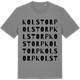 Mid Heather Gray t-shirt med Kolstorp ordlek t-shirt